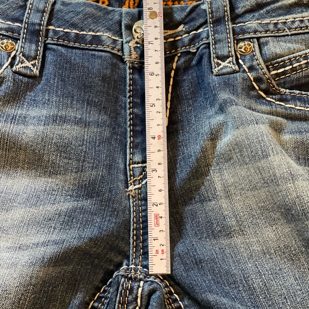 Rock Revival Leah Easy Boot Jeans Sz:29 Flap Pocket Western Cowgirl - Picture 8 of 12